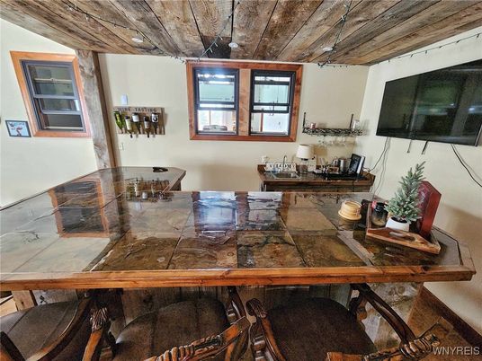 Dining room, Interior, Wooden Ceilings