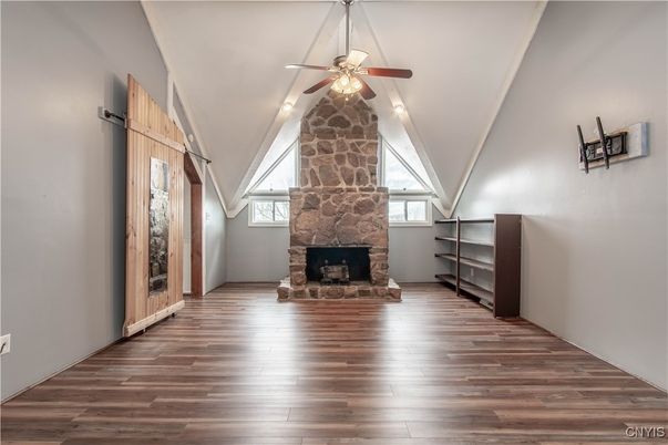 Empty room, Fireplace, Interior, Wood Texture Flooring