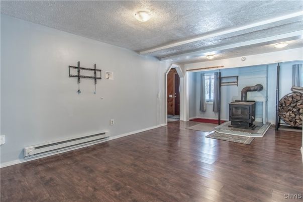 Empty room, Fireplace, Interior, Wood Texture Flooring