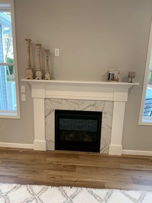 Fireplace, Interior, Wood Texture Flooring