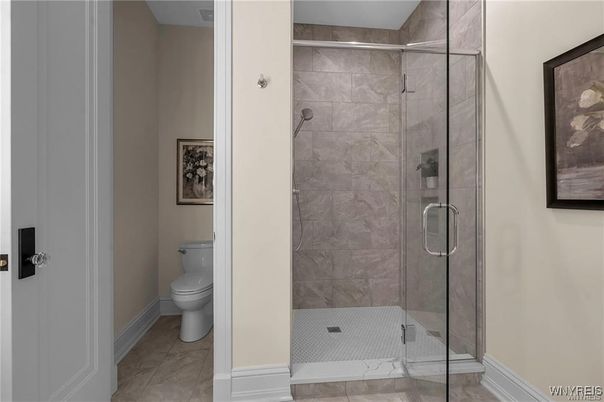 Bathroom, Glass Shower, Interior, Marble Walls
