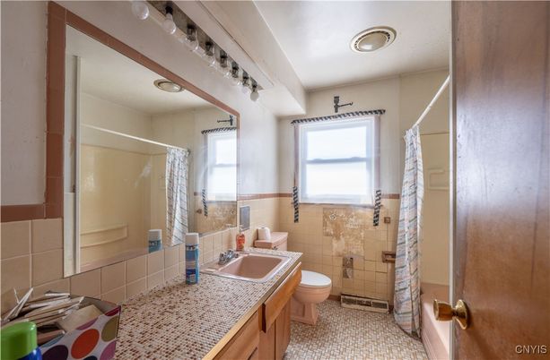 Bathroom, Glass Shower, Interior, Tile Countertops