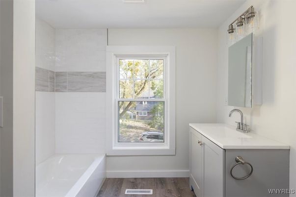 Bathroom, Interior, Wood Texture Flooring