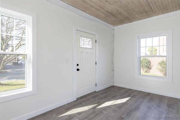 Empty room, Interior, Wooden Ceilings, Wood Texture Flooring