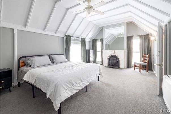 Bedroom, Fireplace, Interior