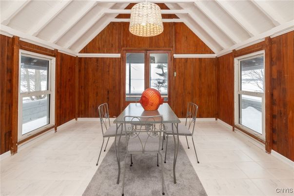 Dining room, Interior, Marble, Wooden Walls