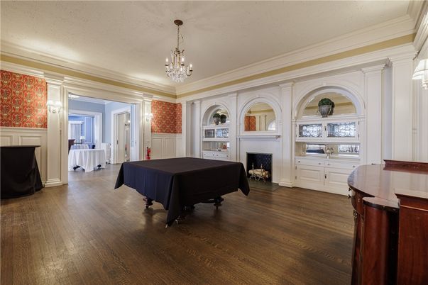 Chandelier, Fireplace, Interior, Wood Texture Flooring