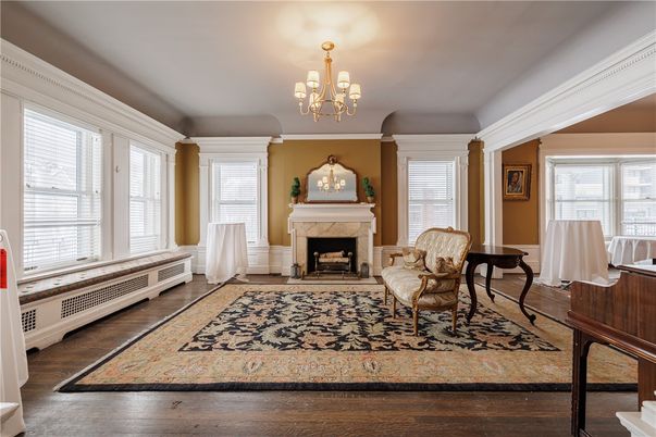 Chandelier, Fireplace, Interior, Wood Texture Flooring