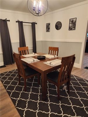 Dining room, Interior, Wood Texture Flooring