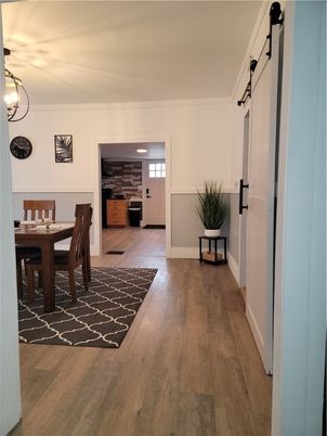 Dining room, Interior, Wood Texture Flooring