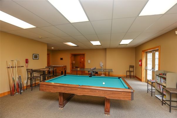 Billiard Table, Game Room, Interior, Recessed Lighting
