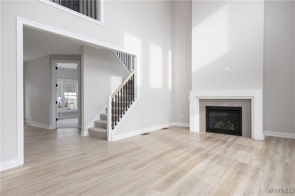 Fireplace, Interior, Wood Texture Flooring