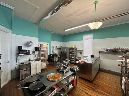 Interior, Kitchen, Pendant Lights, Wood Texture Flooring