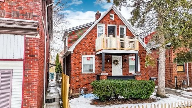 Exterior, Facade, Brick Facade, Tudor Revival