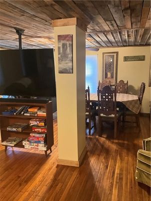 Dining room, Interior, Wooden Ceilings, Wood Texture Flooring