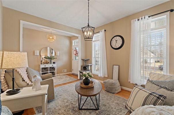 Fireplace, Interior, Living room, Pendant Lights, Wood Texture Flooring