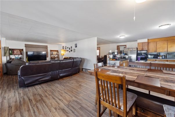 Dining room, Interior, Kitchen, Living room, Wood Texture Flooring