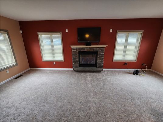 Empty room, Fireplace, Interior