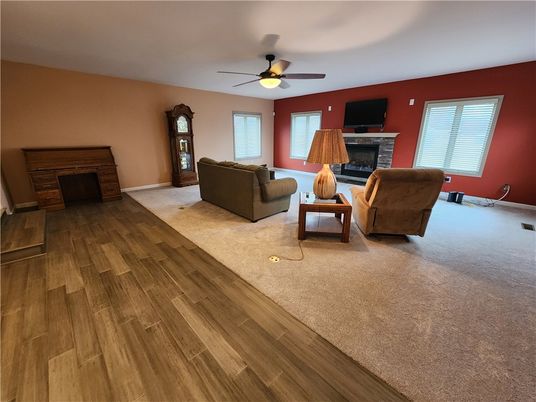 Fireplace, Interior, Living room, Wood Texture Flooring