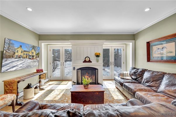 Fireplace, Interior, Living room, Recessed Lighting