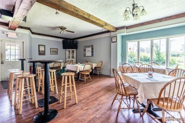 Dining room, Interior, Wooden Beams, Wood Texture Flooring