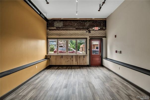 Empty room, Interior, Stone Walls, Wood Texture Flooring