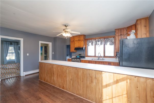 Interior, Kitchen, Wood Texture Flooring