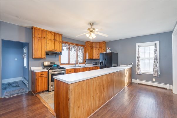 Interior, Kitchen, Wood Texture Flooring