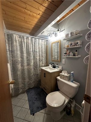 Bathroom, Interior, Wooden Ceilings