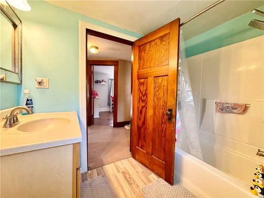 Bathroom, Interior, Wood Texture Flooring