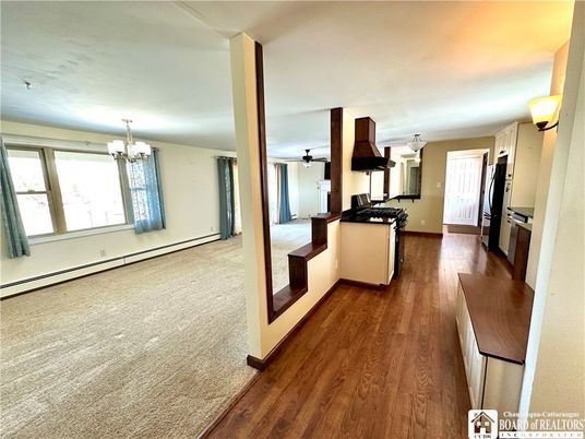 Chandelier, Interior, Kitchen, Wood Texture Flooring