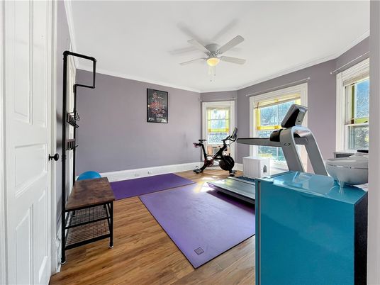Fitness Equipment, Interior, Wood Texture Flooring