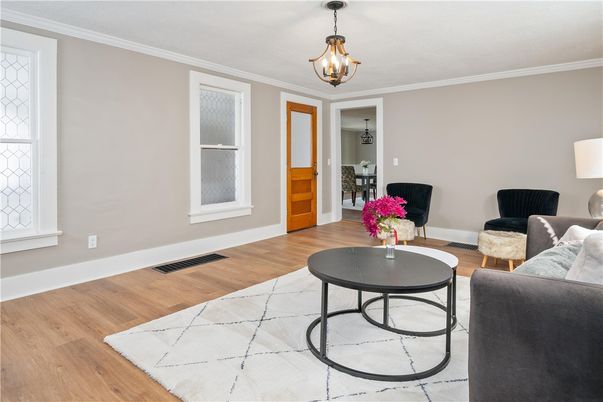 Interior, Living room, Pendant Lights, Wood Texture Flooring
