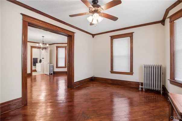 Chandelier, Empty room, Interior, Wood Texture Flooring