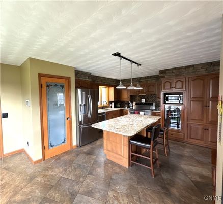 Interior, Kitchen, Pendant Lights, Stainless Steel Appliances