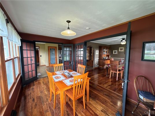 Dining room, Interior, Wood Texture Flooring