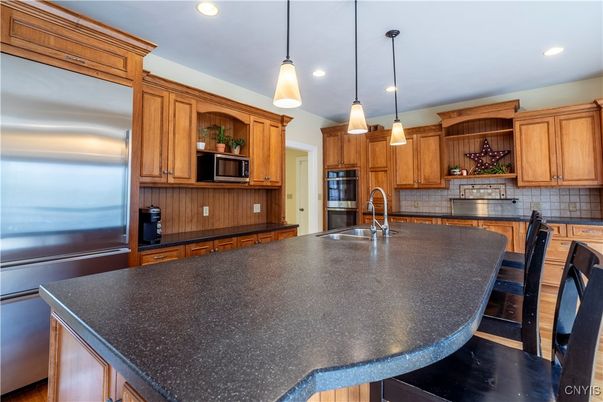 Interior, Kitchen, Pendant Lights, Recessed Lighting, Stainless Steel Appliances