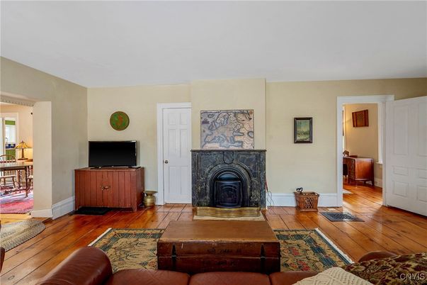 Fireplace, Interior, Wood Texture Flooring