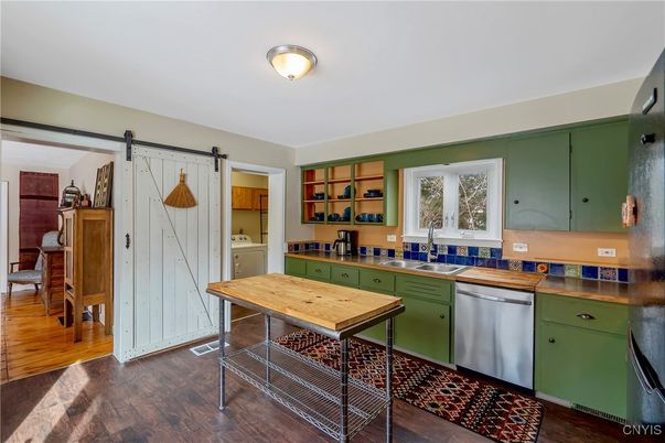 Interior, Kitchen, Wood Texture Flooring