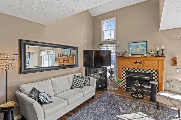 Fireplace, Interior, Living room, Wood Texture Flooring