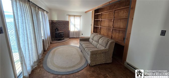 Fireplace, Interior, Stone Walls, Wood Texture Flooring