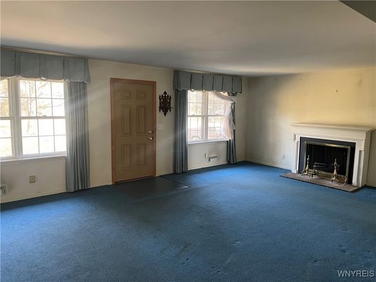 Empty room, Fireplace, Interior