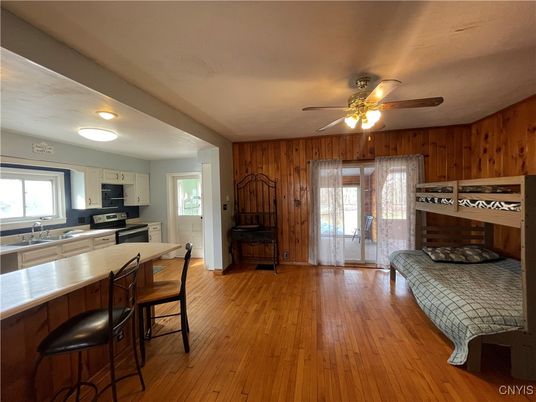 Interior, Kitchen, Wood Texture Flooring, Wooden Walls
