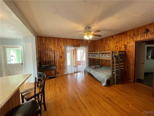 Bedroom, Interior, Wood Texture Flooring, Wooden Walls