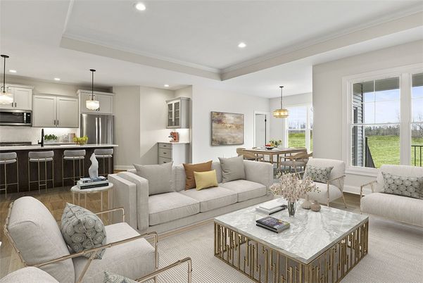 Dining room, Interior, Kitchen, Living room, Pendant Lights, Recessed Lighting, Stainless Steel Appliances
