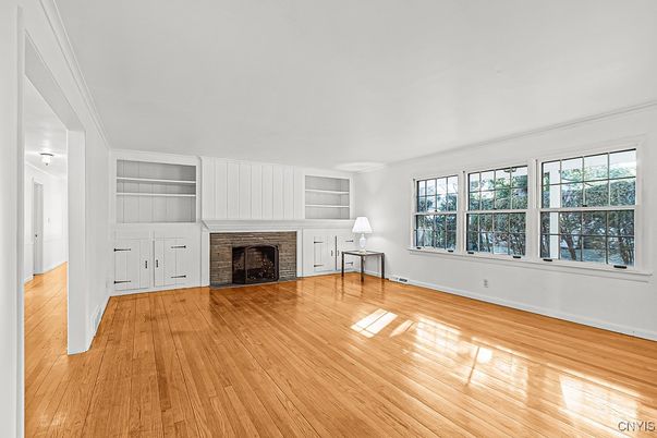 Empty room, Fireplace, Interior, Wood Texture Flooring