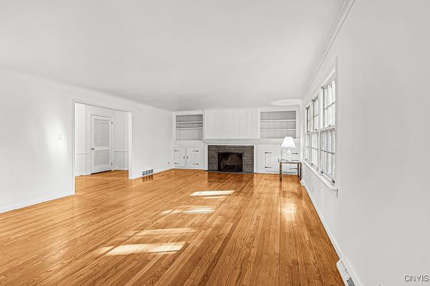Empty room, Fireplace, Interior, Wood Texture Flooring