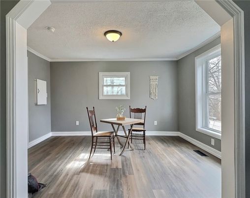 Dining room, Interior, Wood Texture Flooring