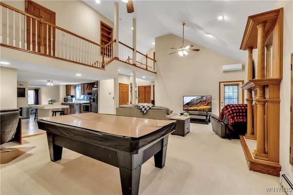 Billiard Table, Game Room, Interior, Living room, Recessed Lighting
