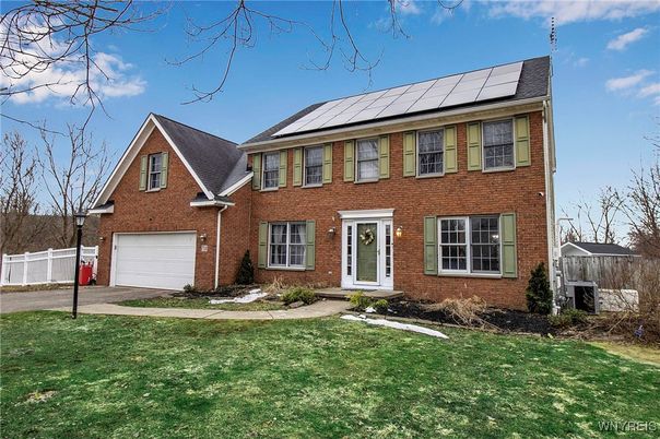 Attached, Exterior, Facade, Brick Facade, Solar Panels, Georgian